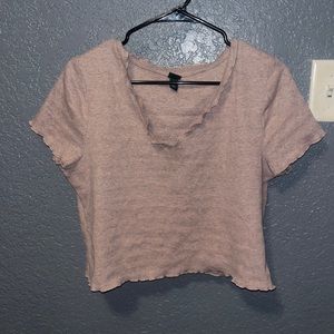 V-neck shirt with ruffles. The brand is wild fable from target!